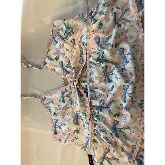 NWT Simply Southern Ribbon Tiered Mini Dress Size XXL Blue Pink White Ruffles - Picture 11 of 13